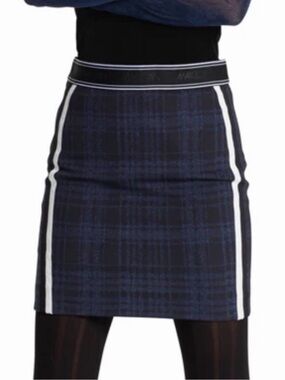 Marc Cain Plaid Mini Skirt Navy